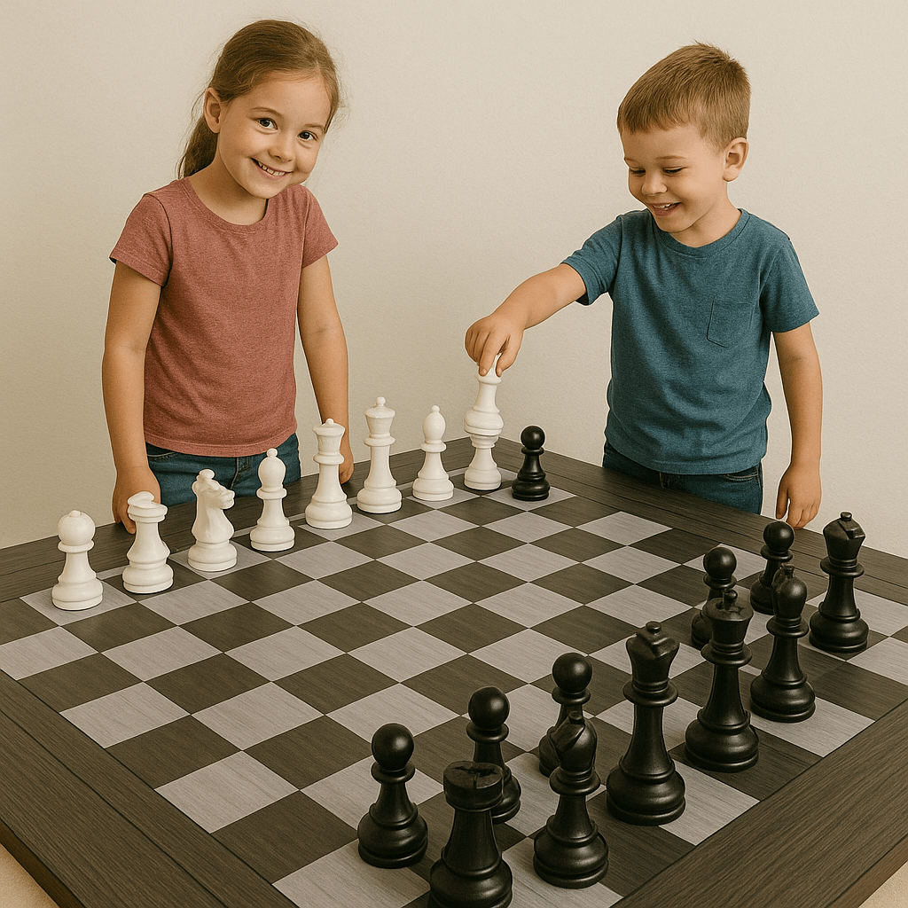 XXL Schachspiel – 110 × 110 cm Outdoor-Garten-Schach