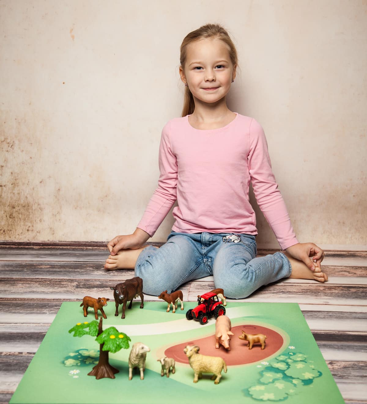 Spielmatte – Graslandschaft mit Matsch