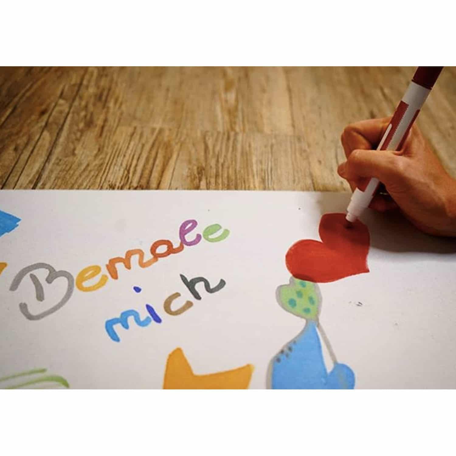 Ausmal-Spielmatten “Malen nach Zahlen” Set mit 2 Motiven inkl. Stifte