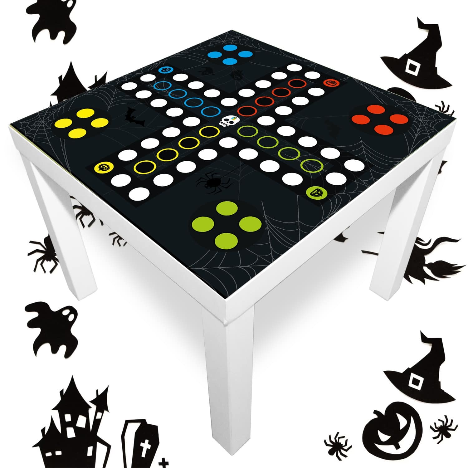 Spielmatte Rausschmeißer Ludo Gesellschaftsspiel “Halloween Edition”