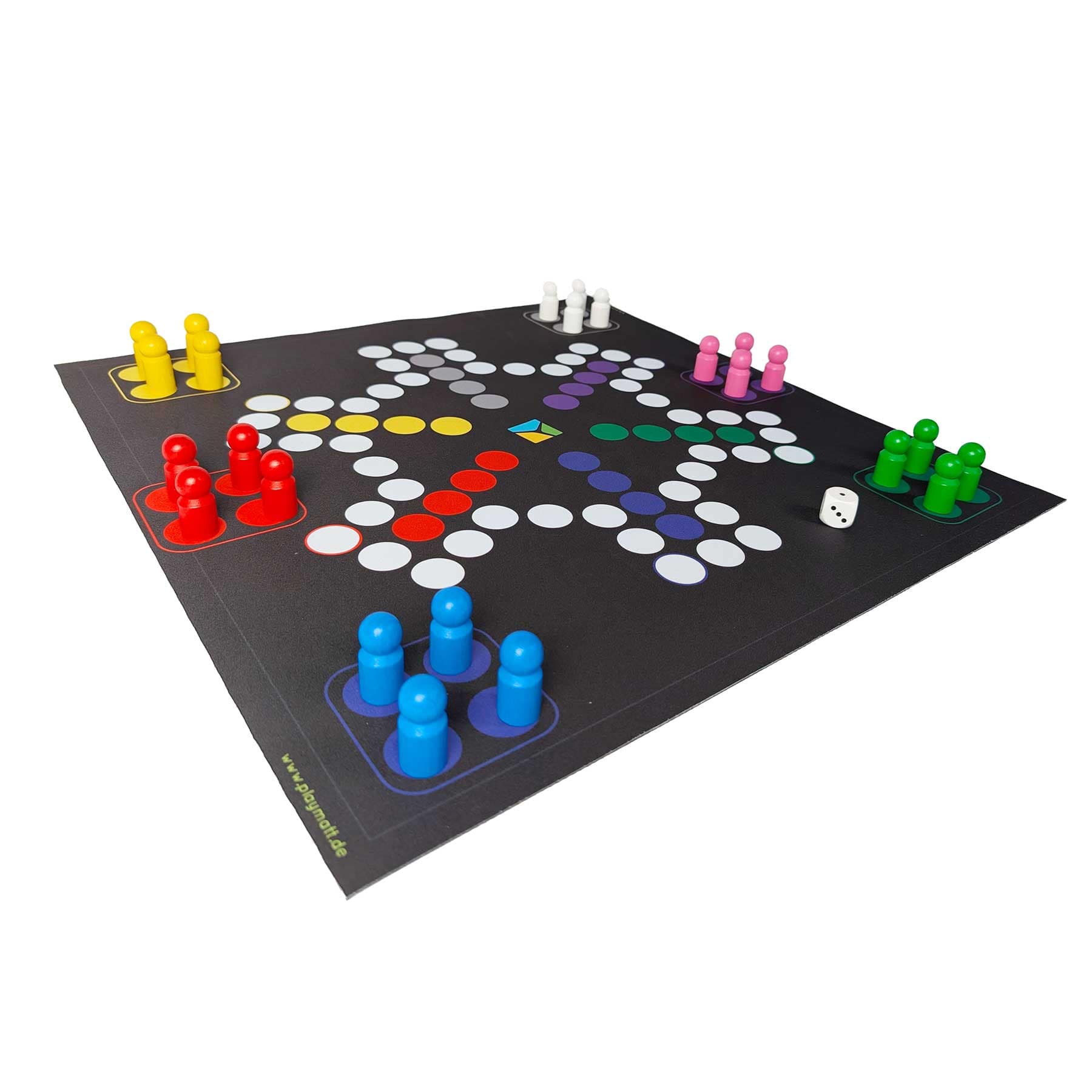 Spielmatte “Rausschmeißer” – Das Ludo Gesellschaftsspiel für 6 Spieler