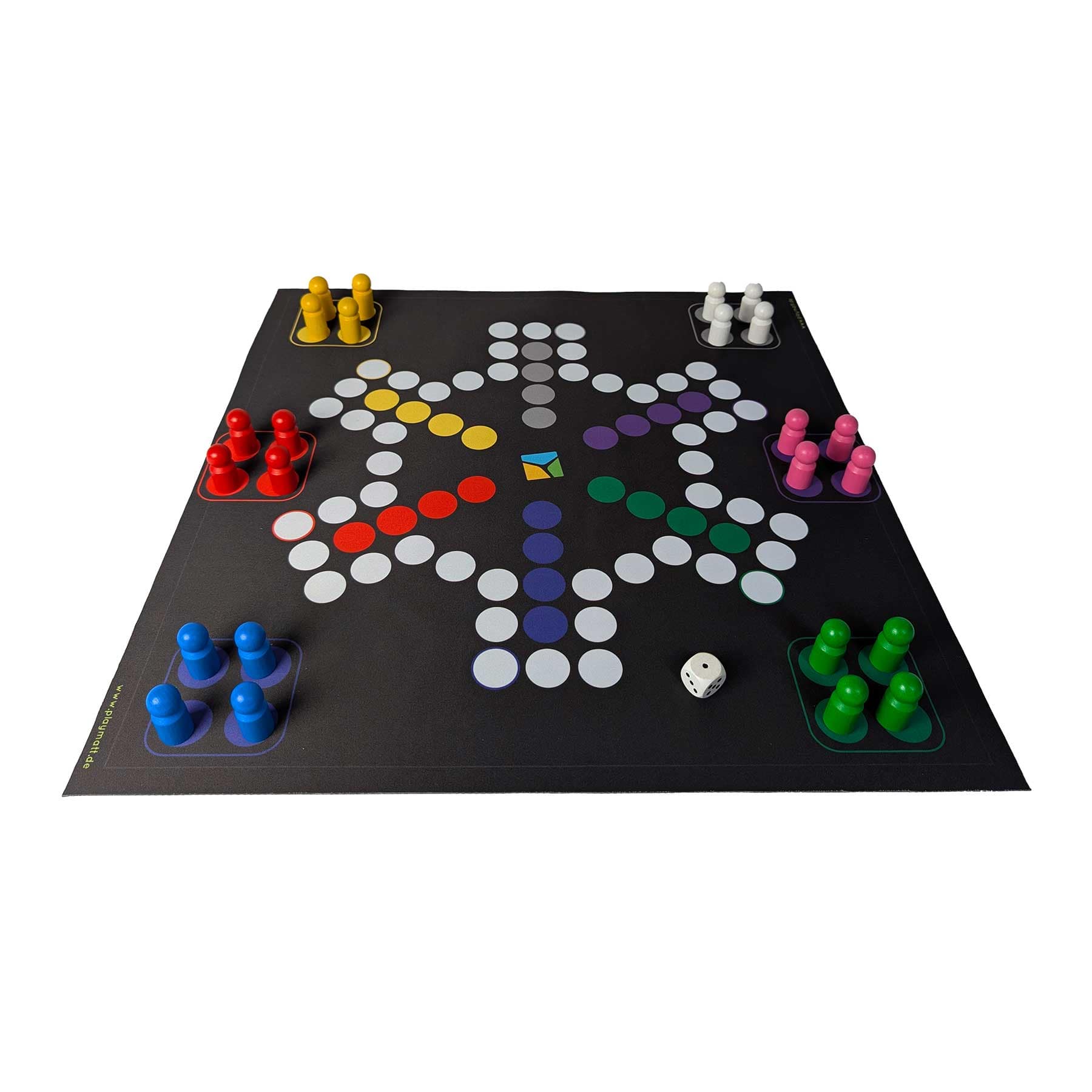 Spielmatte “Rausschmeißer” – Das Ludo Gesellschaftsspiel für 6 Spieler