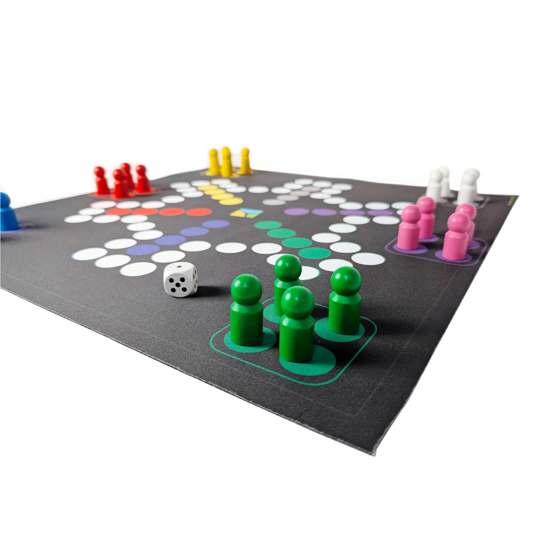Spielmatte “Rausschmeißer” – Das Ludo Gesellschaftsspiel für 6 Spieler