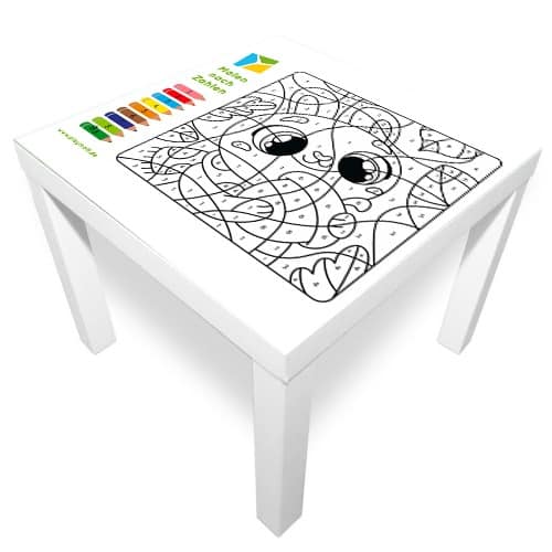 Ausmal-Spielmatte “Malen nach Zahlen” inkl. Stifte – Eichhörnchen